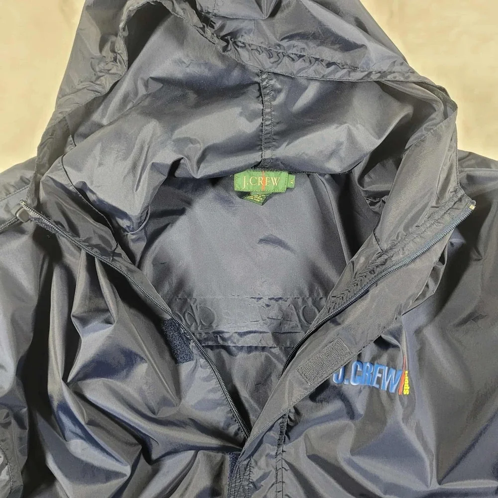 J. Crew Oarsman Windbreaker Jacket Men's XL Blue Head Of The Charles Regatta